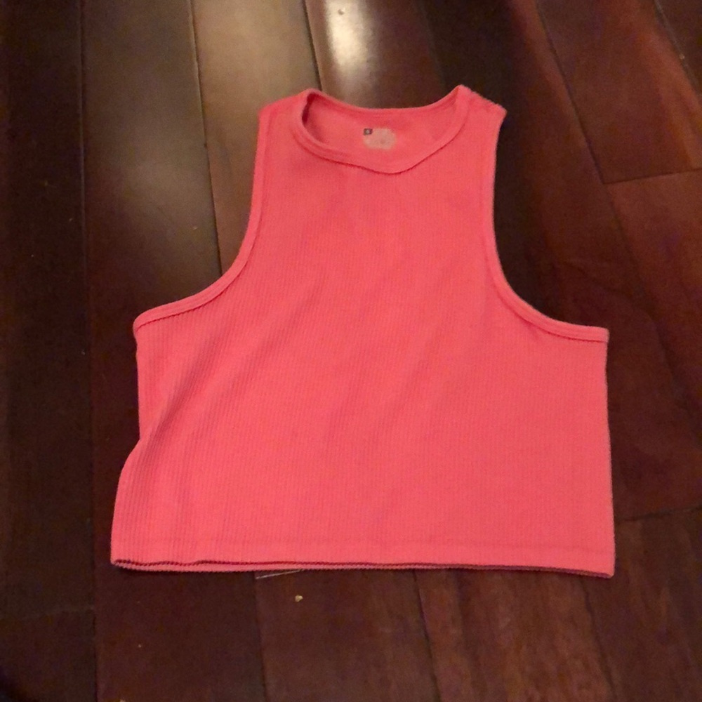 SHEIN size small. Pink ribbed tank top. Like new
